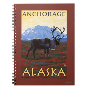 Cuaderno Escena del caribú - Anchorage, Alaska