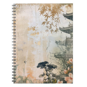 Cuaderno Escena del Jardín de Cerezo en Flor (7)