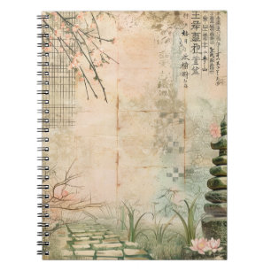 Cuaderno Escena del jardín de cerezos en flor (2)