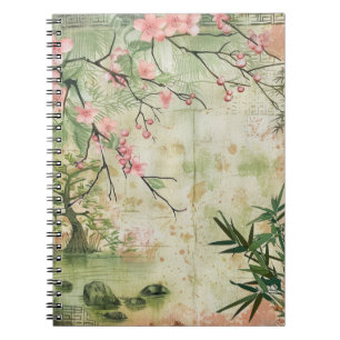 Cuaderno Escena del Jardín de Flor de Cerezo (5)