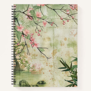Cuaderno Escena del Jardín de Flor de Cerezo (5)