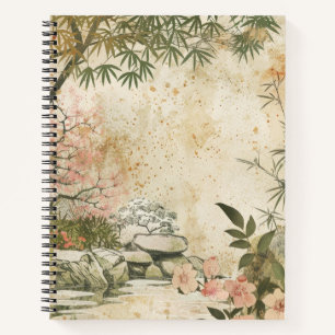 Cuaderno Escena del Jardín de Flor de Cerezo (8)