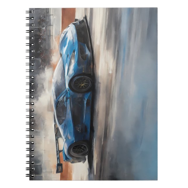 Cuaderno Escena dinámica de raza urbana azul (Frente)