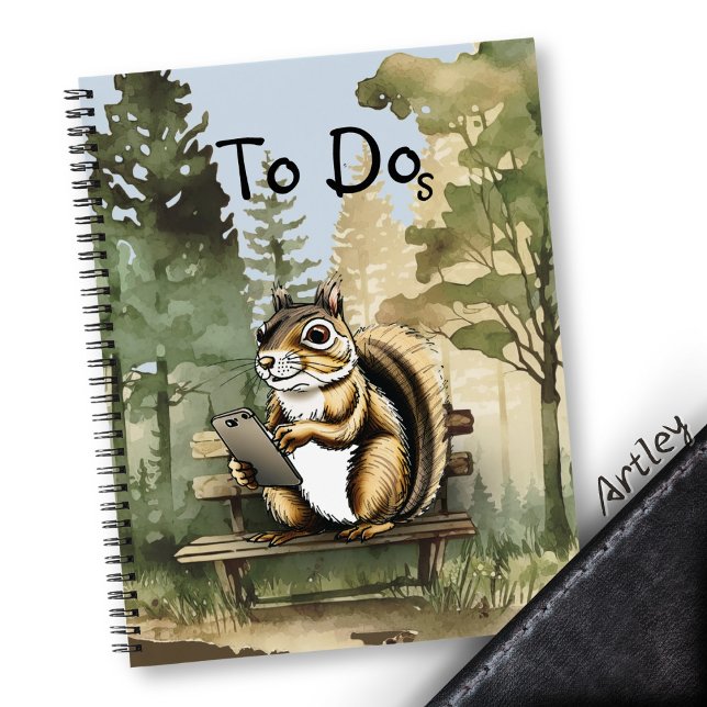 Cuaderno Escena Divertida de Bosque de Ardilla para Teléfon (Subido por el creador)