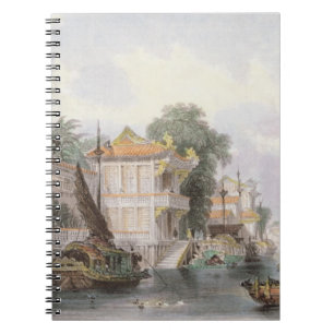 Cuaderno Escena en el canal de Horan cerca del cantón,