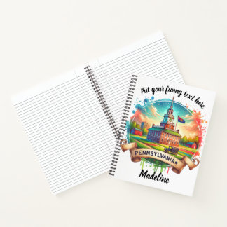 Cuaderno Escena histórica de Pensilvania con colores vivos