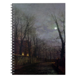 Cuaderno Escena iluminada por la luna de la calle, 1882