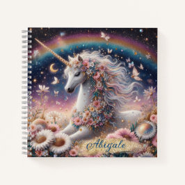 Cuaderno Escena mágica unicornio de primavera 3 - Personali