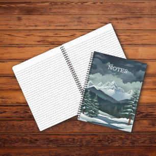Cuaderno Escena personalizada de la montaña de los bosques