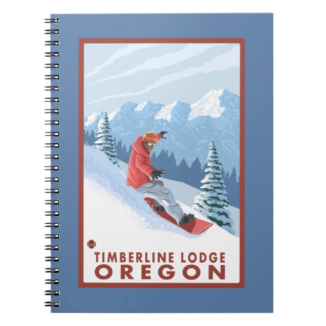 Cuaderno Escena Snowboarder - Timberline Lodge, Oregón (Frente)