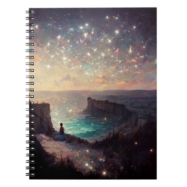 Cuaderno Escenario de Fantasía nocturna Cliffside (Frente)