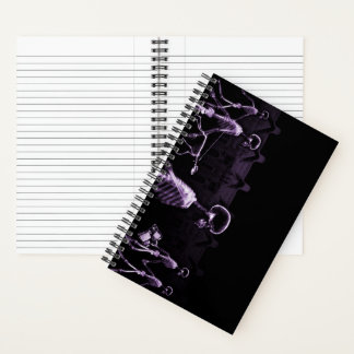 Cuaderno Escenario de la ciudad de Skeleton con rayos X mor
