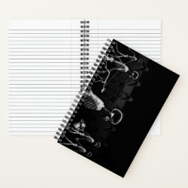 Cuaderno Escenario de la ciudad de Skeleton de B&W X-Ray