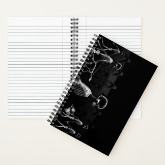Cuaderno Escenario de la ciudad de Skeleton de B&W X-Ray
