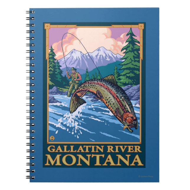 Cuaderno Escenario de pesca de mosca - Río Gallatin, Montan (Frente)