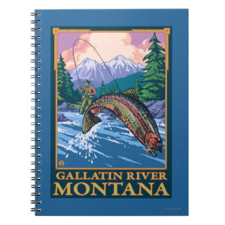 Cuaderno Escenario de pesca de mosca - Río Gallatin, Montan