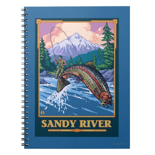 Cuaderno Escenario de pesca de mosca - Río Sandy, Oregón (Frente)