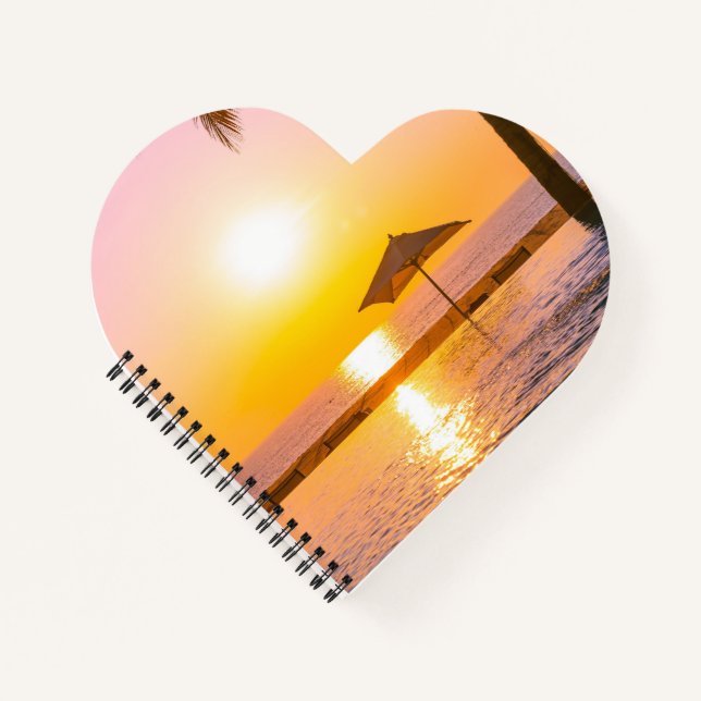 Cuaderno Escenario De Playa De Verano Con Mar (Anverso)