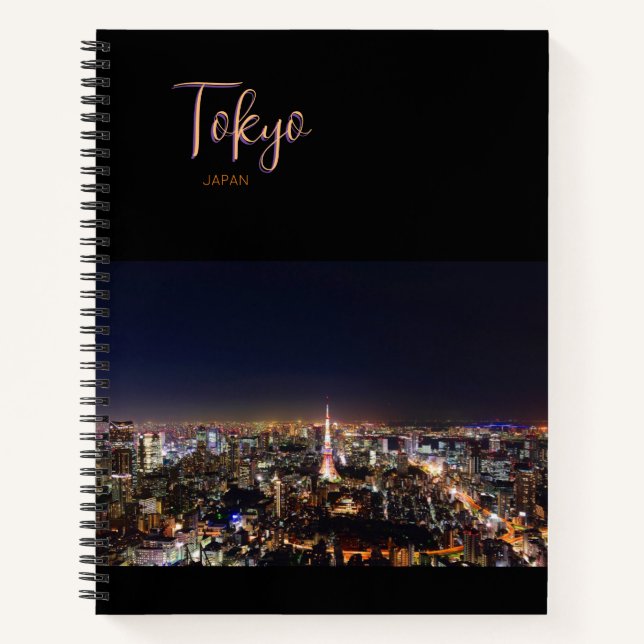 Cuaderno Escénico de Tokio Japón Negocios Escolare (Anverso)