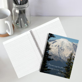 Cuaderno Escenografía del Monte Rainier con cita de John Mu