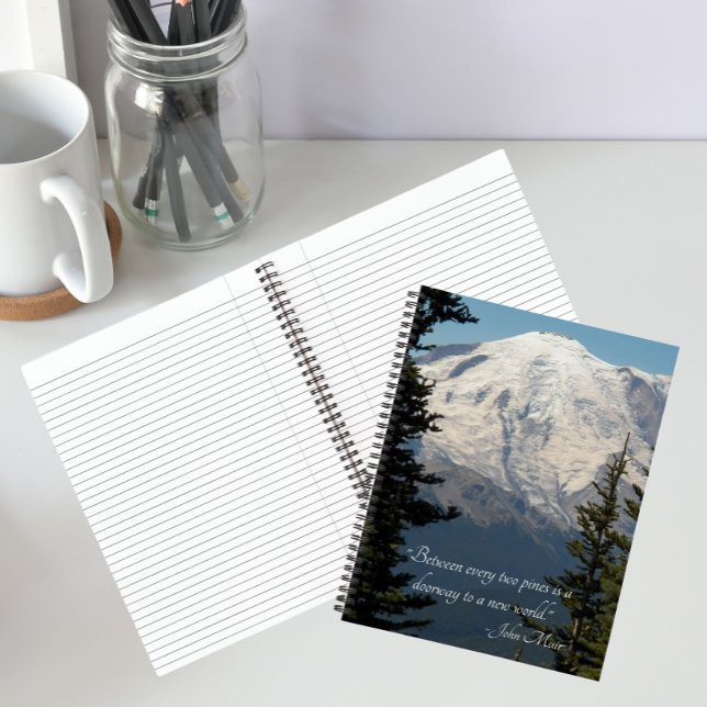 Cuaderno Escenografía del Monte Rainier con cita de John Mu (In Situ)