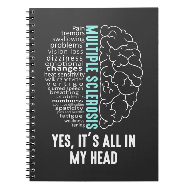 Cuaderno Esclerosis múltiple MS Todo está en mi cabeza (Frente)