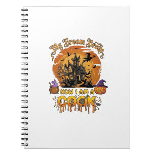 Cuaderno Escoba Casa Embrujada De Halloween Caldera De Coci