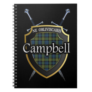 Cuaderno Escocia Campbell Tartán Shield & Swords