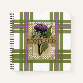 Cuaderno Escocia Escocia Thistle Gold Celtic Knots