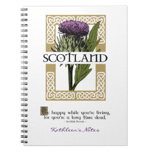 Cuaderno Escocia: nombre de nudos celtas doradas