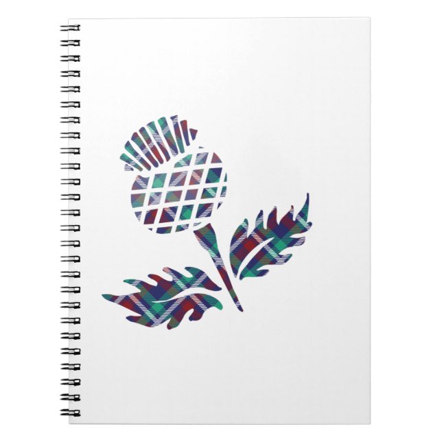 Cuaderno Escocia regalos Escocia Thistle Tartan Plaid Gift (Frente)
