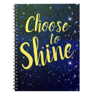 Cuaderno Escoja entre brillar estrellas Cosmos