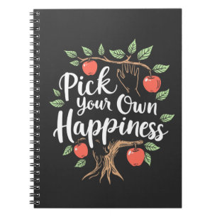 Cuaderno Escoja su propia felicidad Apple Picking Season Fa