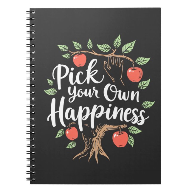 Cuaderno Escoja su propia felicidad Apple Picking Season Fa (Frente)