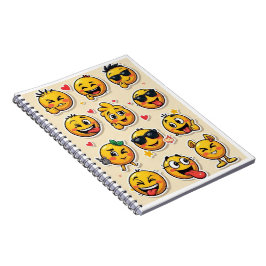 Cuaderno escolar con diseños divertidos de emoji