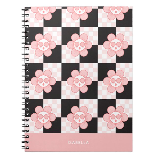 Cuaderno escolar de Checkers Girl (Frente)