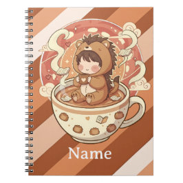 Cuaderno escolar de erizo Kawaii Chibi
