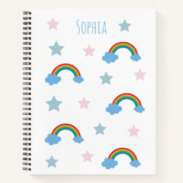Cuaderno Escolar de Niñas Boho Caprichoso Arcoíris