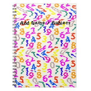 Cuaderno Escolar de Números Divertidos con Nombre/
