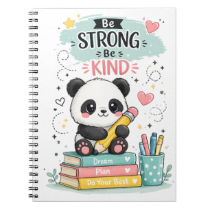 Cuaderno escolar de panda lindo