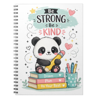 Cuaderno escolar de panda lindo