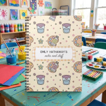 Cuaderno Escolar de Patrón de Arte Adorable