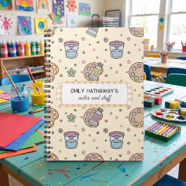 Cuaderno Escolar de Patrón de Arte Adorable