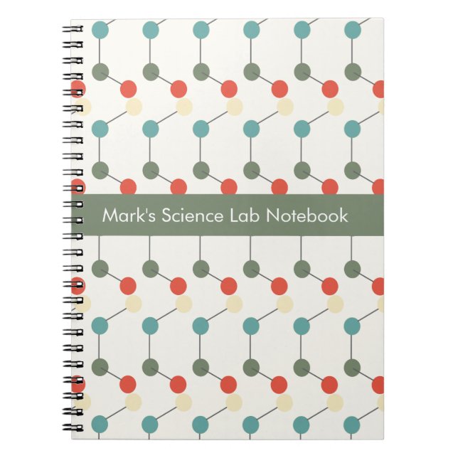 Cuaderno Escolar Patrón de Química de Laboratorio  (Frente)