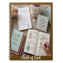 Cuaderno escolar personalizado con mensajes bíblic