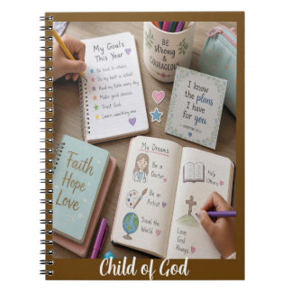 Cuaderno escolar personalizado con mensajes bíblic