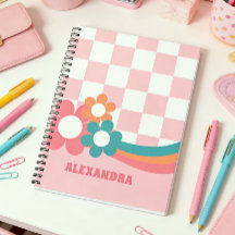 Cuaderno Escolar Personalizado de Niña Rosa
