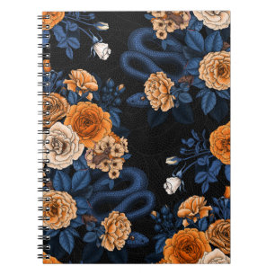 Cuaderno Escondido en los rosas, naranja y azul