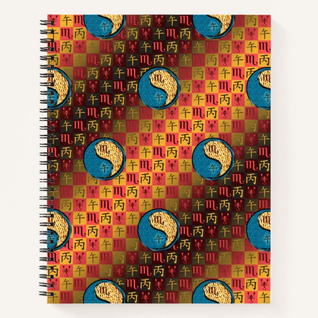 Cuaderno Escorpio & Caballo de Fuego (Anverso)