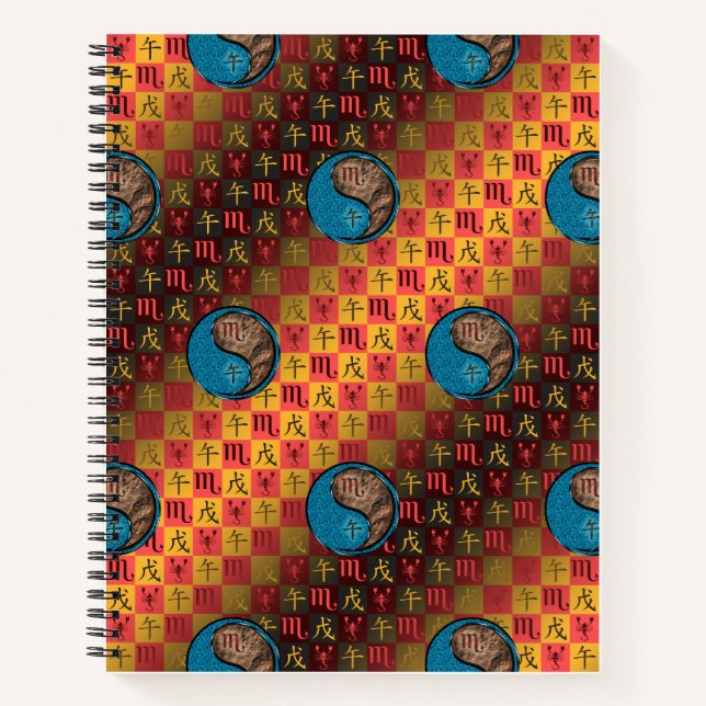 Cuaderno Escorpio & Caballo de Tierra (Anverso)